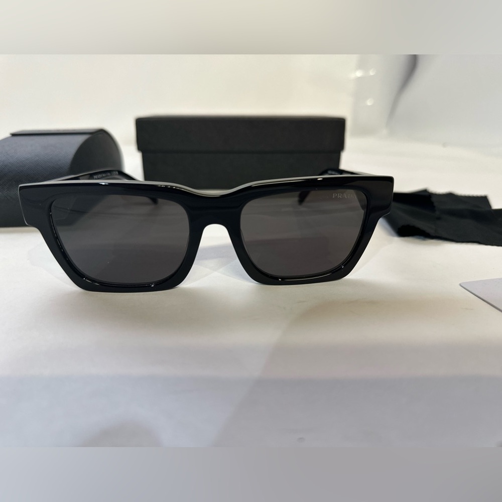 Prada Symbole Sunglasses All Black Shades - Picture 2 of 6